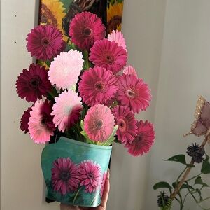 Mystical Daisy Faux Floral Arrangement by - Pink